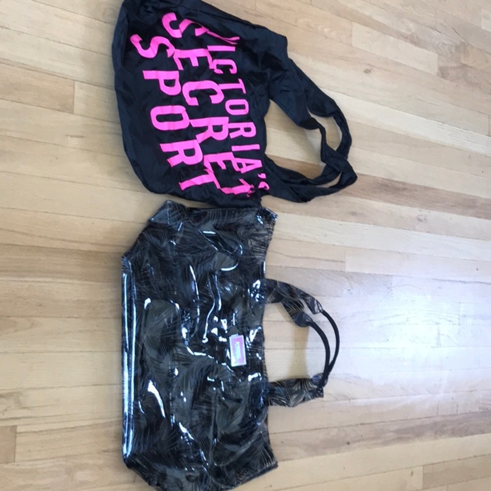 2 VS Pink bags Great weekender& accessory bag NWOT - Picture 5 of 7